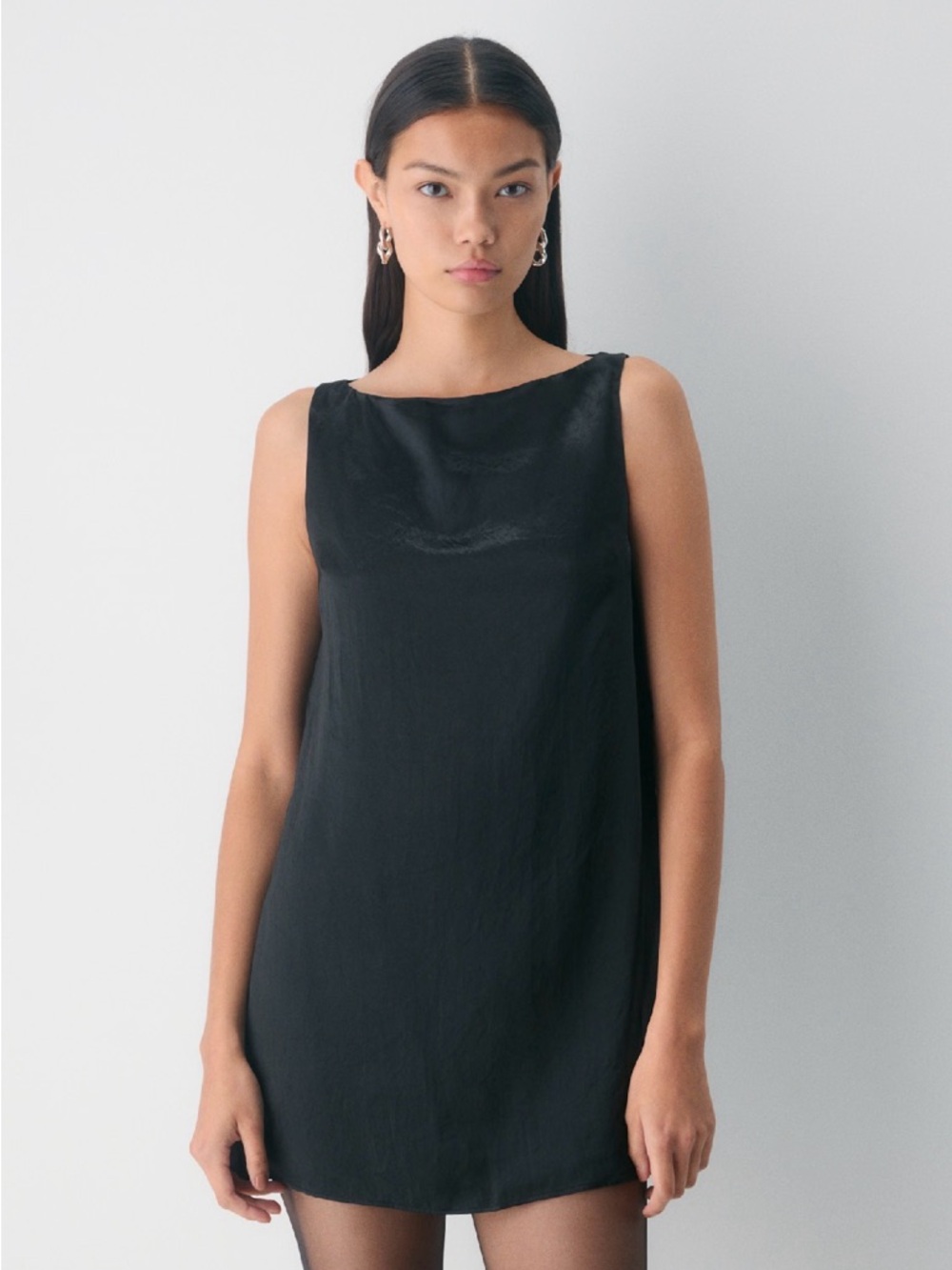 Aritzia Black Satin Dress Size Small